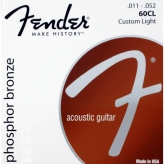 Струны для акустической гитары Fender 60CL Custom Light
