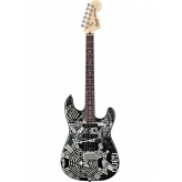 Электрогитара Fender Squier Obey Graphic Strat Dissent BKL